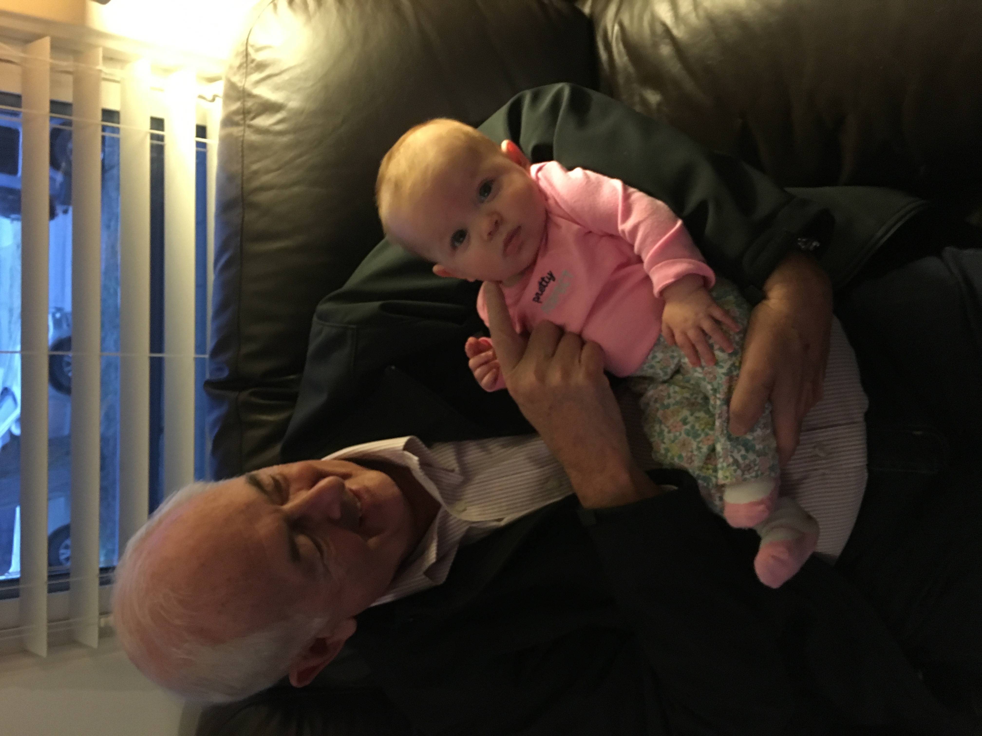 Dad and baby Ellery at 1345 Elmwood in Grandview.